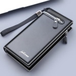 남자 롱지갑 가죽 지퍼 장지갑 카드 핸드폰 지갑 : 간지쇼핑