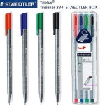 스테들러 4본세트 필기구 화인 라이너 334 볼펜abc366 : 핑크미W