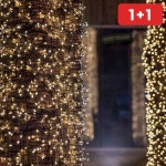 [1+1]자동점등 태양광 LED 웜색 줄전구 야외 정원 테라스 방수 : 삼색깔남매 4호점