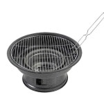 바베큐 그릴 원형 대형 35x15 숯통분리 내부숯통포함 BBQ 화로 : 아침의 선물