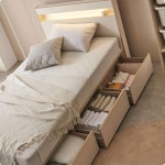 ZM LED 서랍 수납침대 SS 모텔침대 : 지구모아몰