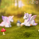 미니어처 유니콘 C0393 2.3x3cm 보라색 10개 동물 피규어 데코 : 나랑다랑해