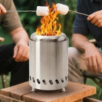 미니화로 1인화로 개인화로 휴대용 스테인리스 스틸 야외 정원 마당용 화로 : 비엔씨엔