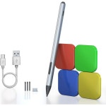 Microsoft Surface Pro용 펜 스타일러스 - 75일 배터리 수명 + 4096 기울기 압력 터치스크린 캡, Pro 11/10/9/8/7/6/5/4/3/X Go 3...
