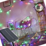 야외용 태양광 LED 100구 10m 컬러믹스 정원 베란다 자동 : 삼색깔남매 3호점