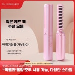 휴대용 헤어 건식 습식 온도제어 충전식 스타일링 무선 스트레이트 빗 스타일러 : 월드퀵
