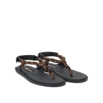 미우미우 여성 브라운 플랫 샌들 5Y184E3L74F0005 F M005 : Llink