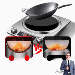 독일 기술 업소용 민서기 인덕션 절단기 구리모터 닭털 브라이트실버 오목형 쿠커 : 로얄테크윈