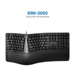 인체공학 네추럴 유선 키보드 아이플렉스 ERK-2000 : 더블유공일