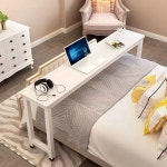 이동식 침대위 테이블 선반 간이 탁자 다용도 바퀴 기숙사 서랍형 침대용 이동 아니오 베드 침대책상 노트북 표준 120x40x80 : 샤인store