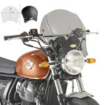 GIVI 로얄엔필드 인터셉터650 컨티넨탈GT 19이상 윈드스크린 알미늄 블랙 AL9051A+100ABL : 써플