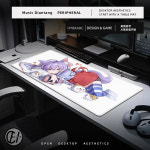 크리스마스 산타 루돌프 pc방 게임방 데스크탑 마우스 장 패드 매트... 걸 카와이 컴퓨터 XXL 900x400mm 잠금 가장자리 : 다이센고릴라