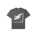 NEIGHBORHOOD 가먼트 염색 프린트 코튼 저지 티셔츠 251PCNH ST05 BLACK Black 1647597358493649 : 페칭