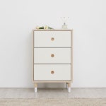 하이그로시 서랍장 틈새 서랍장 500 3단 옷 서랍장 와이드 서랍 : 리닛커머스