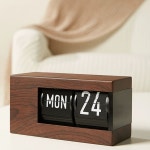 모던 심플 다기능 플립시계 탁상시계 시계 캘린더 디지털시계 달력 A. 8인치, A. 나무결 : S storage