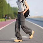 마킷7 남자 배기핏 바지 빈티지 워싱 청 긴 와이드 봄 젠1 : Market107