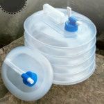 접이식 물통 캠핑 야외 대용량 보관 자바라 휴대 물탱크 10L : 몰아이오