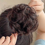 인모 올림머리 가발 브라운 염색 : 에이치엔컴퍼니 주식회사