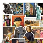 명화 유화 미술 작품 스티커 다빈치 고흐 피카소 모나리자 해바라기 별이빛나는밤 : 유리한 생활