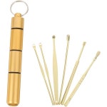 6종 귀 청소 키트 스테인리스 스틸 귀지 제거 도구 휴대용으로 집에서 안전하고 부드럽게 사용 가능 : 에스와이컴퍼니1C