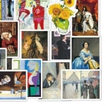 명화 유화 미술 작품 스티커 다빈치 고흐 피카소 모나리자 해바라기 별이빛나는밤 : 유리한 생활