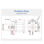 Leadshine Nema23 스테퍼 모터 57mm 3상 150Ncm 5A 모터기어 포함573S15-L 3D 프린터 CNC XYZ용 6리드 : 태기파츠