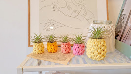 마크라메 파인애플화분 만들기 이오난사 미니화분 마크라메DIY : 무드스튜디오