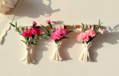 마크라메 카네이션 만들기 마크라메DIY 카네이션마그넷 어버이날 : 무드스튜디오