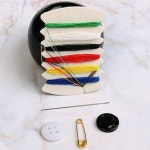 휴대 재봉 바느질 키트 반짇고리 실 바늘 단추 안전핀 수선 세트 : 수수글로벌en