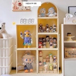 투명 아크릴 전시 케이스 피규어 진열장 인형 보관 쇼케이스 컬렉션 장식장 라운드탑 크림옐로우 : 어치브라이프타임