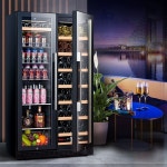 꽃자판기 무인 모텔 사업 판매 자동 자판기 A. 블랙 풀글라스 김서림 방지 도어 1.64 : 홍시바나나