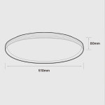 LED 솔리드 원형 방등 60W 전평형 인테리어 조명 : 명진조명