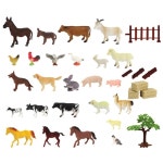 유아원 자연생태 농장 학습놀이 가축 동물모형/ 이모선물 소 사고력 돼지 닭 홈스쿨링 : 야라차33