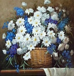 옵트 들꽃향기 보석십자수 40x40 캔버스형보석십자수 : 옵트샵