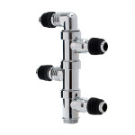 냄새차단 세탁기 배수구 트랩 4구 F형 하수구배관트랩 : 여경아몰