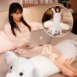 여름 냉감 롱쿠션 긴베개 안고자는 돼지 코끼 A. 엘리펀트 A등급 베이비 그레이드 소프트 , A. 100cm 독립형 이너 라이너 세탁 가능 : 해피앤굿럭몰