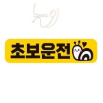 늘정 초보운전6 고휘도반사 자석 자동차스티커 28x7cm 초보운전스티커자석 : 늘정이