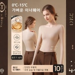 【가볍고 따뜻한 블랙 테크】 슬림핏 이너웨어 내복 세트 초경량 여성 발열내의 초슬림 내복세트 : 에스세븐