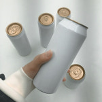 캔시머 국내 알루미늄 화이트 용기 500ml (음료용) 1박스(126개) : 대성산업