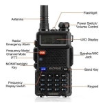 생활무전기 마이크 바오펑 UV-5R USB 장거리 듀얼 밴드 아마추어 무전기 VHF UHF FM CB 128채널 2200mAh 휴대용 양방향 : 우리인연마켓