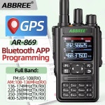 생활무전기 마이크 ABBREE AR-869 워키 토키 풀 밴드 GPS 무선 블루투스 프로그래밍 주파수 Type-C 여행용 장거리 아마추어 FM 라디오... 