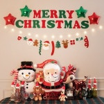 크리스마스 가랜드 세트 산타 루돌프 트리 메리 펠트 A-1) 가랜드 2종.알전구.풍선4종 : 씨유니마켓