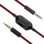 3.5mm1/8인치 G 프로 X 유선 게이밍 헤드셋 케이블 교체용 로지텍 / G433 G233용 인라인 음소거 스위치 및 볼륨 컨트롤러가 포함된 나일론... 