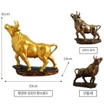 황금 황소소모형 청동 황동 조각상 풍수 인테리어 소 개업선물 : 카엘루스