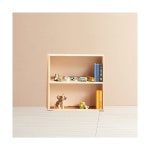 H6404 2단 2칸 고무나무 책장 1color : 우수생활