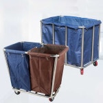청소용 카트 세탁바구니 호텔 모텔 수레 린넨 파랑 수거 : 차픽 트레이딩