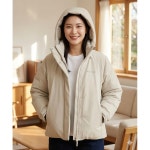 스노우피크 snowpeakapparel 2L 티타닉 여성 후드 헤비 다운 자켓 (S25WWTDJ31) Light Beige : 고경고경