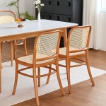 멋진 HS40925 러스틱 라운지 체어 라탄 우븐 체리우드 : 스트롬브린