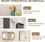 퍼테티 블랙 알루미늄 욕실벽거울 H7090 안전강화유리 모던 : 비비드샵7