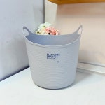 (ABM도매콜) 컬러스토리 세탁바구니 18L 막힘형 그레이 : 정드리네